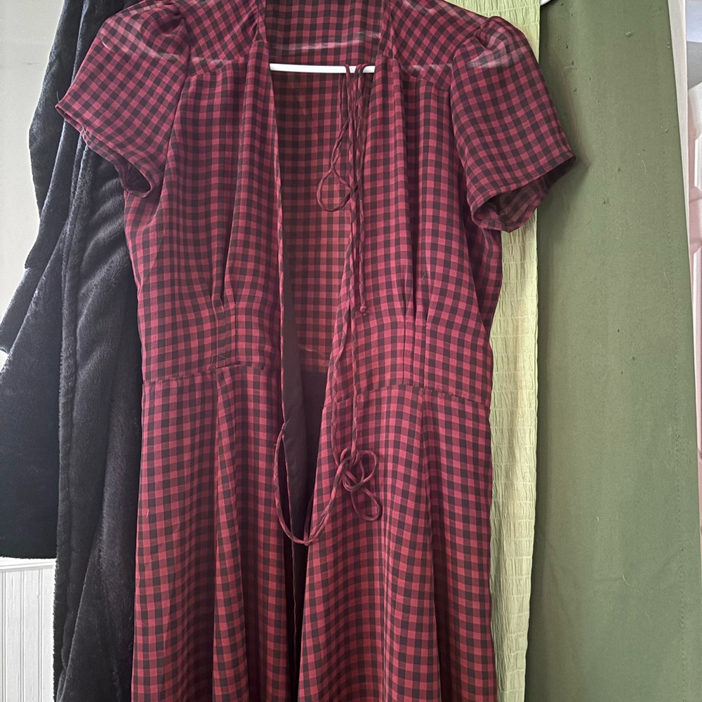 Plaid Red Dress